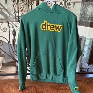 Drew House Green Hoodie with Yellow Logo